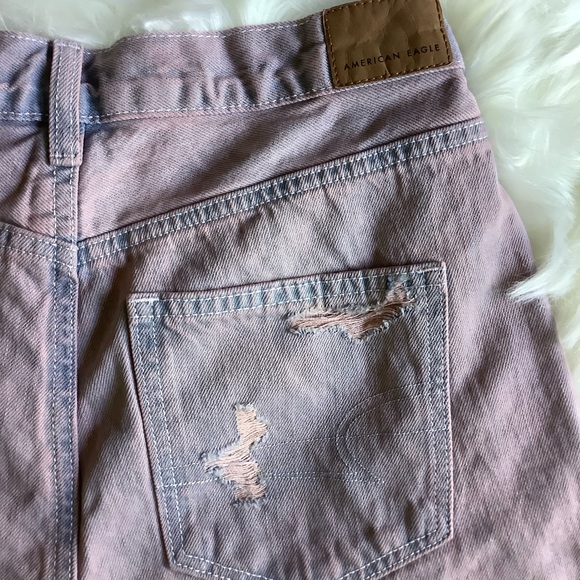 NWT American Eagle Outfitters Mom Short purple wash high rise 4 - Picture 6 of 7